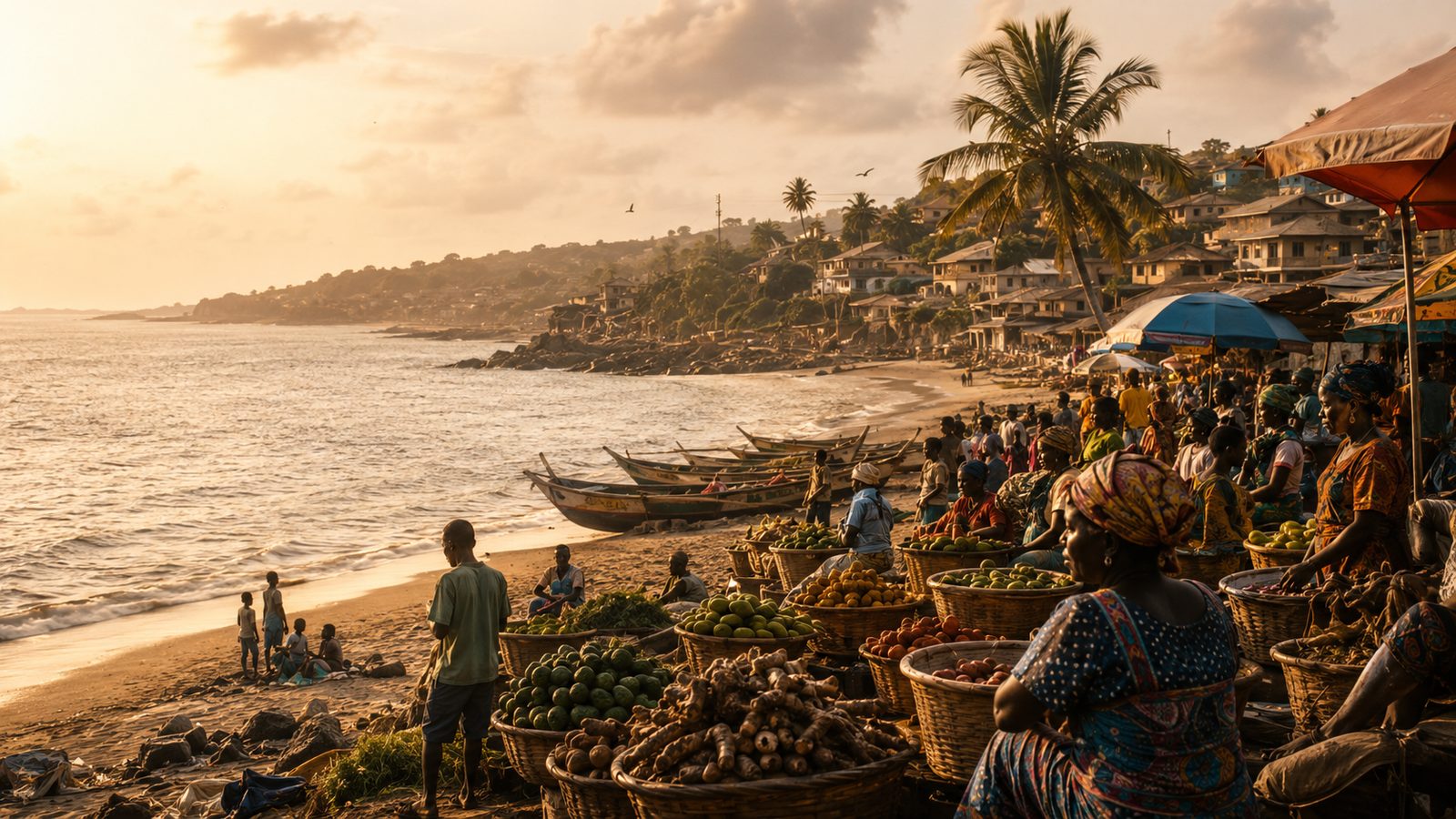 Coastal market, Ghana