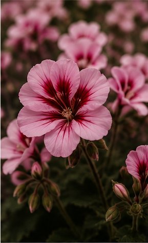 Rose geranium flowers